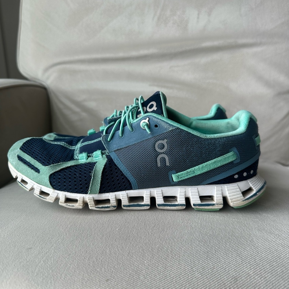 On Running Women's Teal and Navy Athletic Shoes